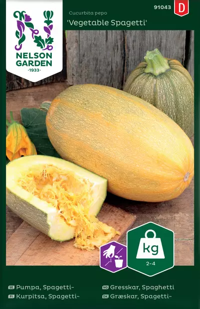 Kurpitsa, Spagetti-, Vegetable Spagetti - Vihannesten ja yrttien siemenet - 7312600910430 - 0