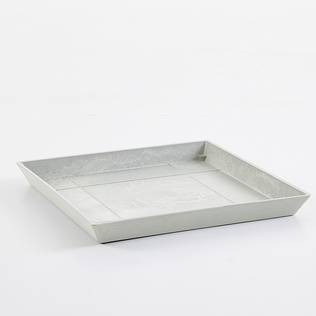 Ecopots aluslautanen neliö valkoharmaa - Ruukkujen aluslautaset - 800630 - 1