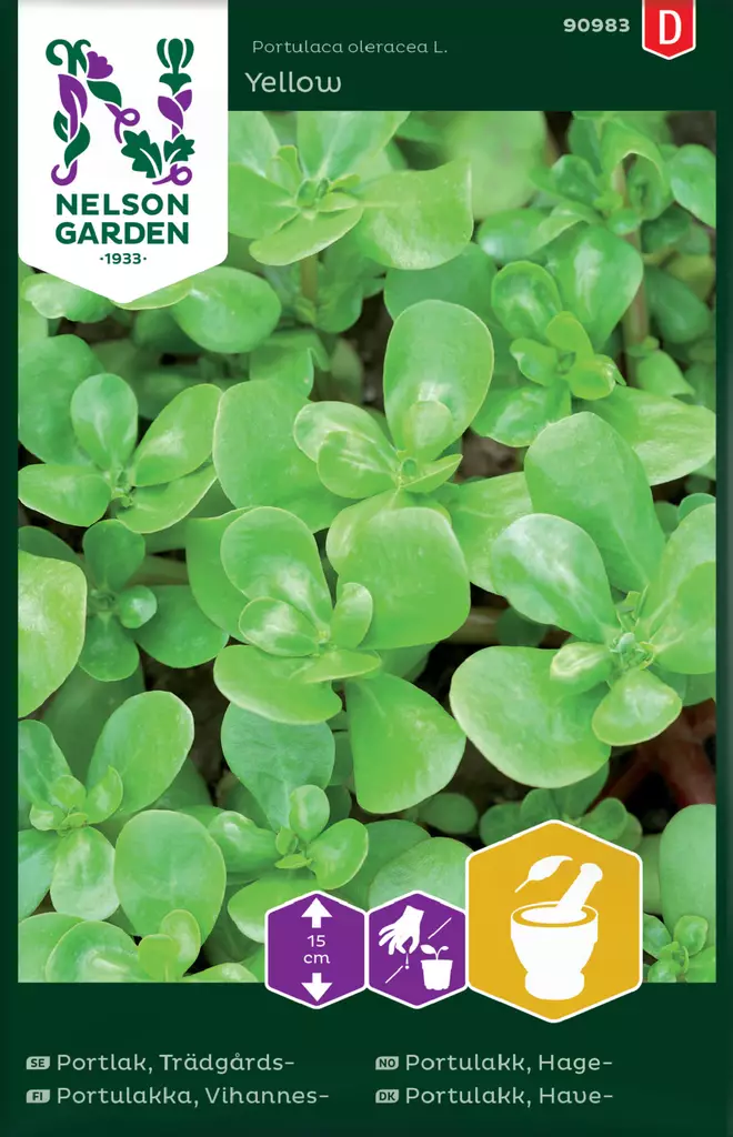 Portulakka, Vihannes-. Yellow - Vihannesten ja yrttien siemenet - 7312600909830 - 0