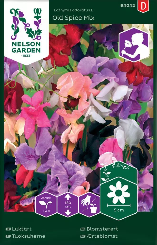 Tuoksuherne, Old Spice mix - Kukkien ja koristeheinien siemenet - 7312600940420 - 0