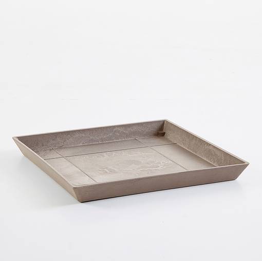 Ecopots aluslautanen neliö taupe - Ruukkujen aluslautaset - 800660 - 1