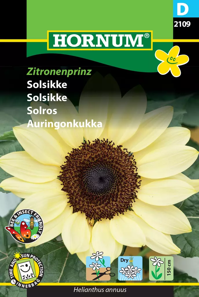 Auringonkukka Zitronenprinz - Kukkien ja koristeheinien siemenet - 5708787021090 - 0