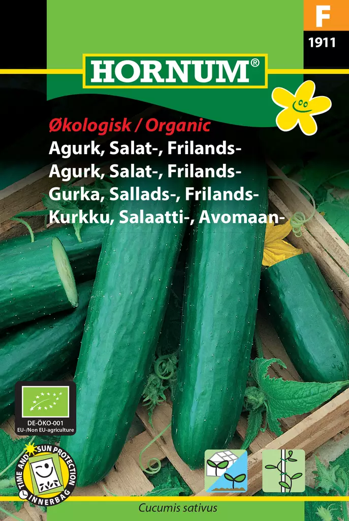 Kurkku, Salaatti-, Avomaan- Luomu, Sonja - Vihannesten ja yrttien siemenet - 5708787019110 - 0