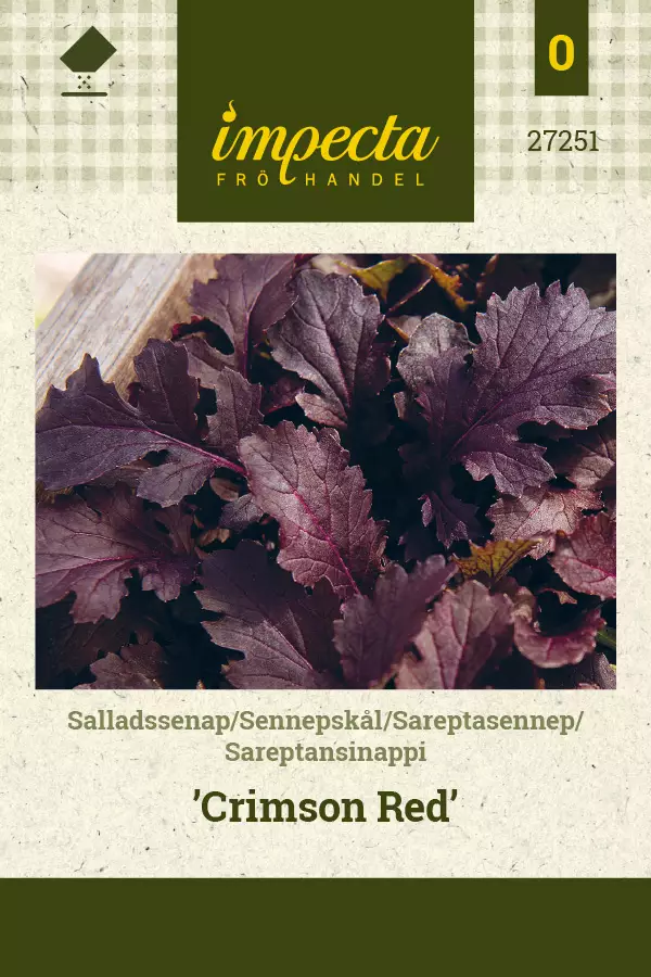 Sareptansinappi Crimson Red - Vihannesten ja yrttien siemenet - 7332756272510 - 0
