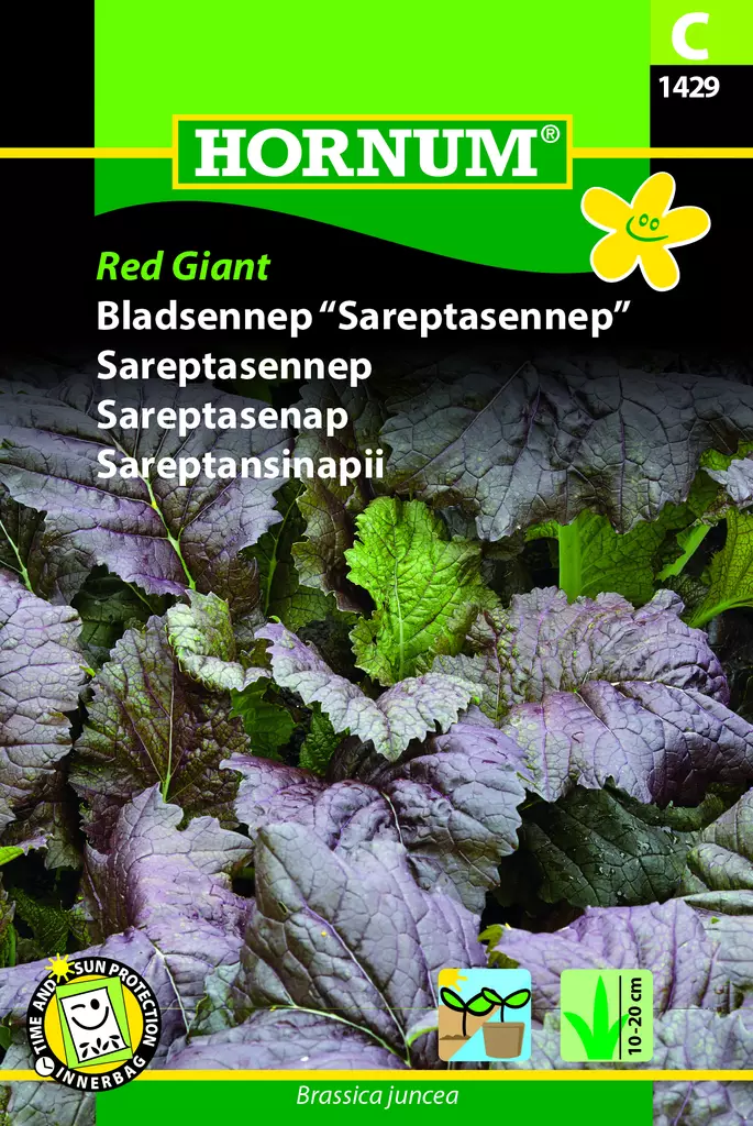 Sareptansinappi Red Giant - Kukkien ja koristeheinien siemenet - 5708787014290 - 3