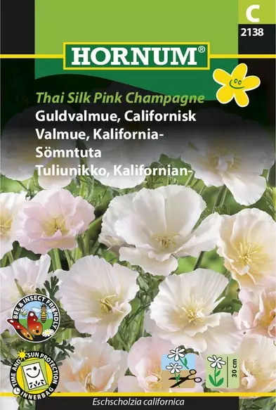 Tuliunikko, Kalifornian- Thai Silk Pink - Kukkien ja koristeheinien siemenet - 5708787021380 - 1