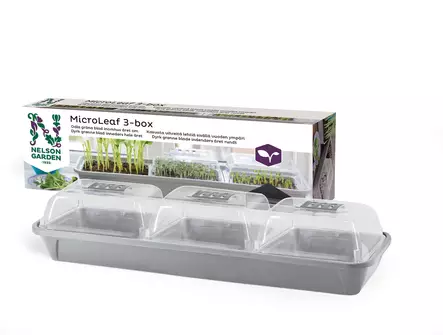 Pienoiskasvihuone MicroLeaf 3-box - Taimien kasvatusruukut - 7312600157941 - 1