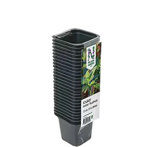 Muoviruukku neliö 9x9x10 cm, 20 kpl/pkt - Taimien kasvatusruukut - 7312600057241 - 2