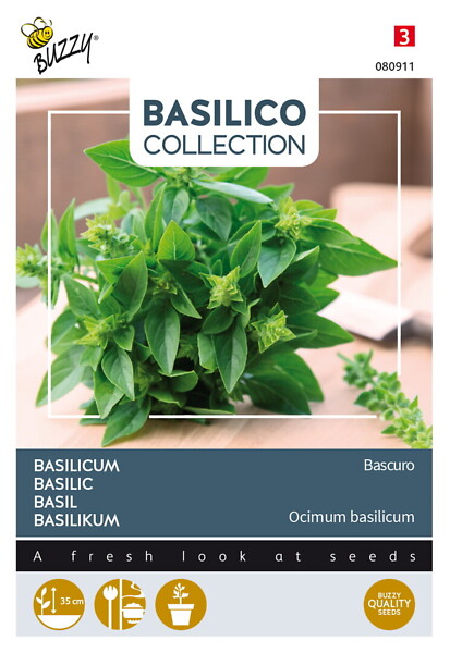 Buzzy Basilico basilika Bascuro - Kukkien ja koristeheinien siemenet - 8711117809111 - 1