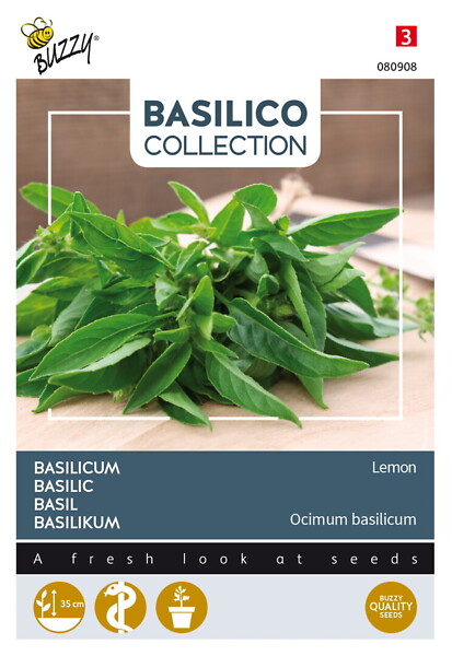 Buzzy Basilico sitruunabasilika - Kukkien ja koristeheinien siemenet - 8711117809081 - 1