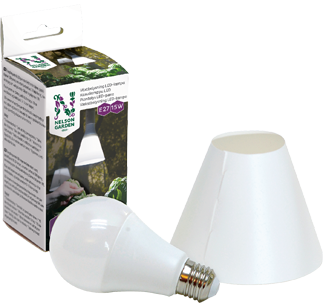 Kasvilamppu 15 W LED ja varjostin E27 - Kasvilamput ja -valaisimet - 7312600055711 - 1