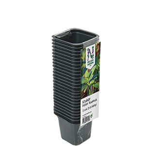 Muoviruukku neliö 9x9x10 cm, 20 kpl/pkt - Taimien kasvatusruukut - 7312600057241 - 2