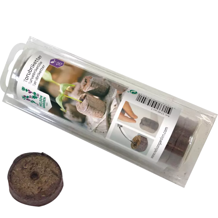 Turvebriketti 16 kpl/pkt - Taimien kasvatusruukut - 7312600057401 - 1