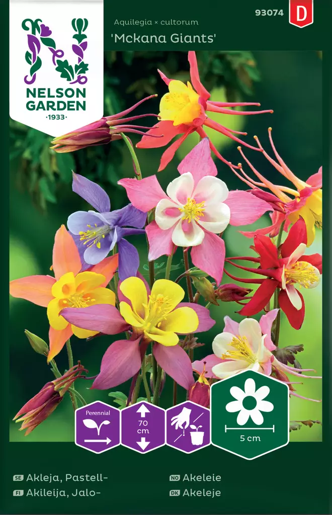 Akileija, Jalo-, McKana Giants - Kukkien ja koristeheinien siemenet - 7312600930742 - 0