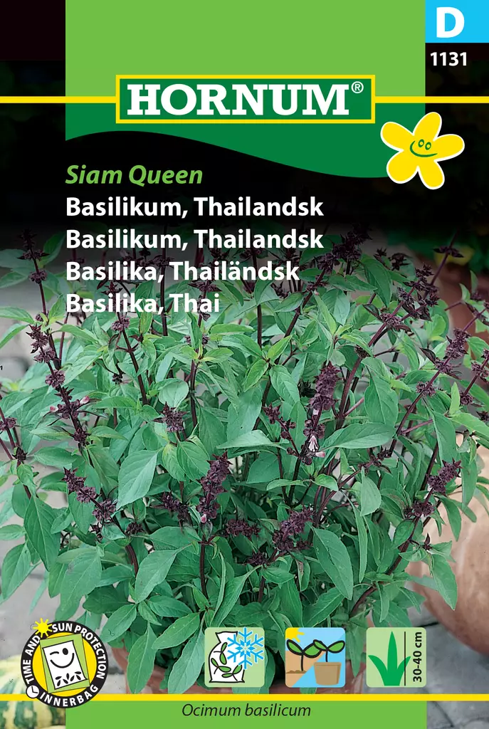 Basilika, Thai Siam Queen - Vihannesten ja yrttien siemenet - 5708787011312 - 0