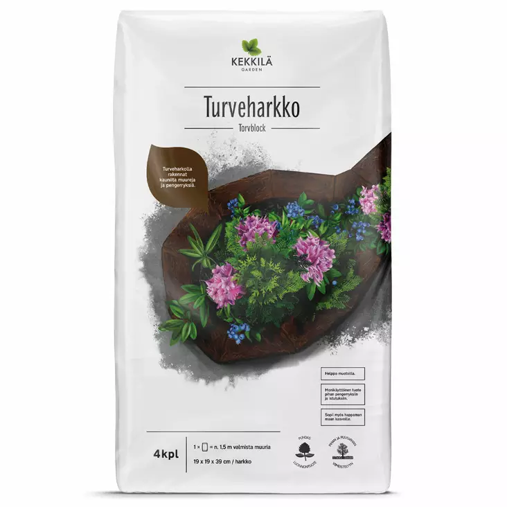 Kekkilä Turveharkko 4 kpl/pkt - Puutarha- ja kukkamullat - 6433000001182 - 1
