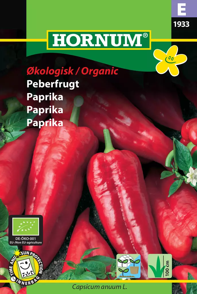 Paprika Luomu, Atris F1 - Vihannesten ja yrttien siemenet - 5708787019332 - 0