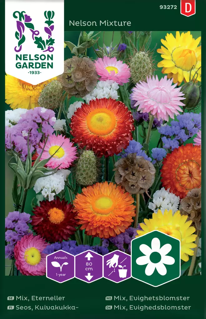 Seos, Kuivakukka- - Kukkien ja koristeheinien siemenet - 7312600932722 - 0