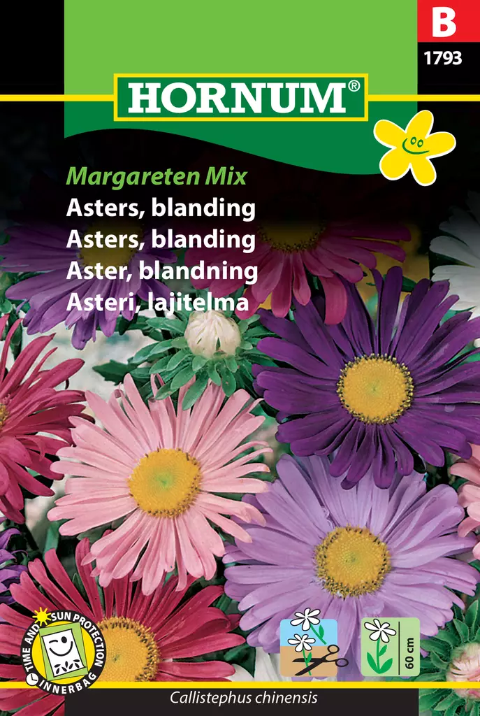Asteri, lajitelma Margareten Mix - Kukkien ja koristeheinien siemenet - 5708787017932 - 0