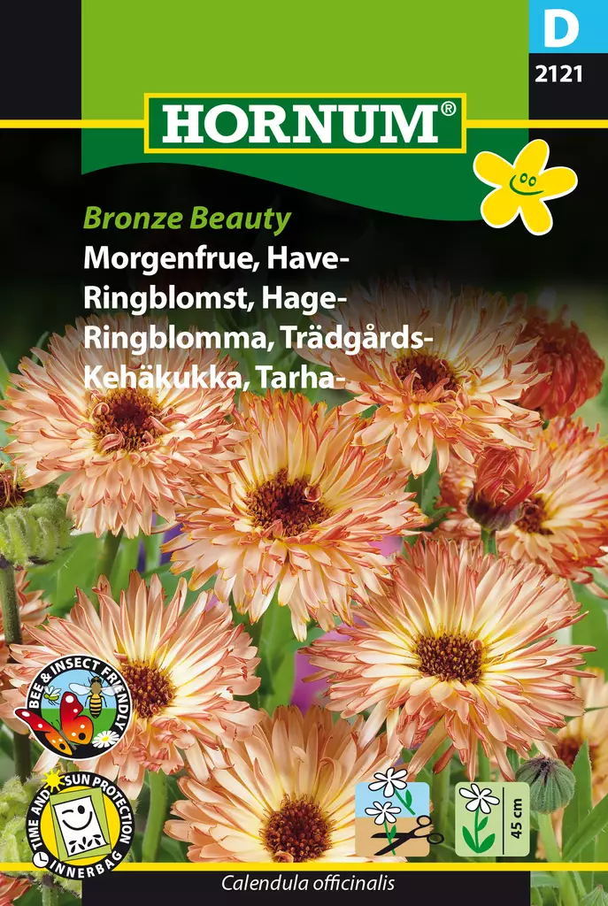 Kehäkukka, Tarha- Bronze Beauty - Kukkien ja koristeheinien siemenet - 5708787021212 - 0