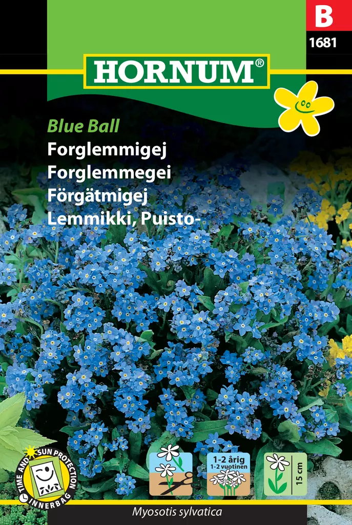 Lemmikki, Puisto- Blue Ball - Kukkien ja koristeheinien siemenet - 5708787016812 - 0