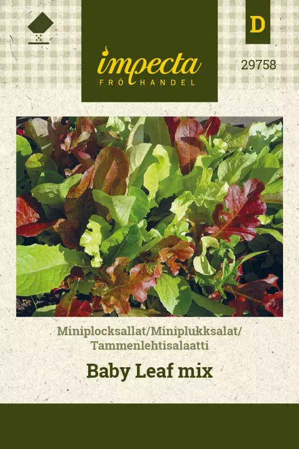 Tammenlehtisalaatti Baby Leaf mix - Vihannesten ja yrttien siemenet - 7332756297582 - 0