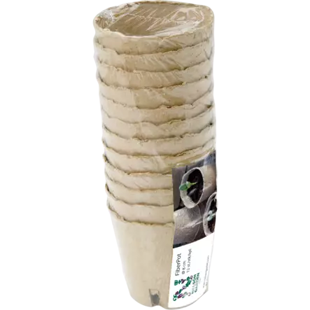 Kuituruukku ø8 cm 12 kpl/pkt - Taimien kasvatusruukut - 7312600057333 - 1