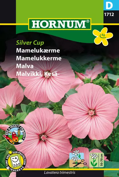 Malvikki, Kesä- Silver Cup - Kukkien ja koristeheinien siemenet - 5708787017123 - 0