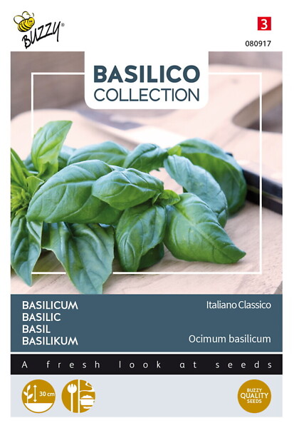Buzzy Basilico basilika Italiano Classic - Kukkien ja koristeheinien siemenet - 8711117809173 - 1