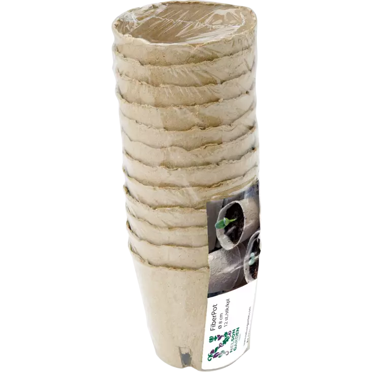 Kuituruukku ø8 cm 12 kpl/pkt - Taimien kasvatusruukut - 7312600057333 - 1