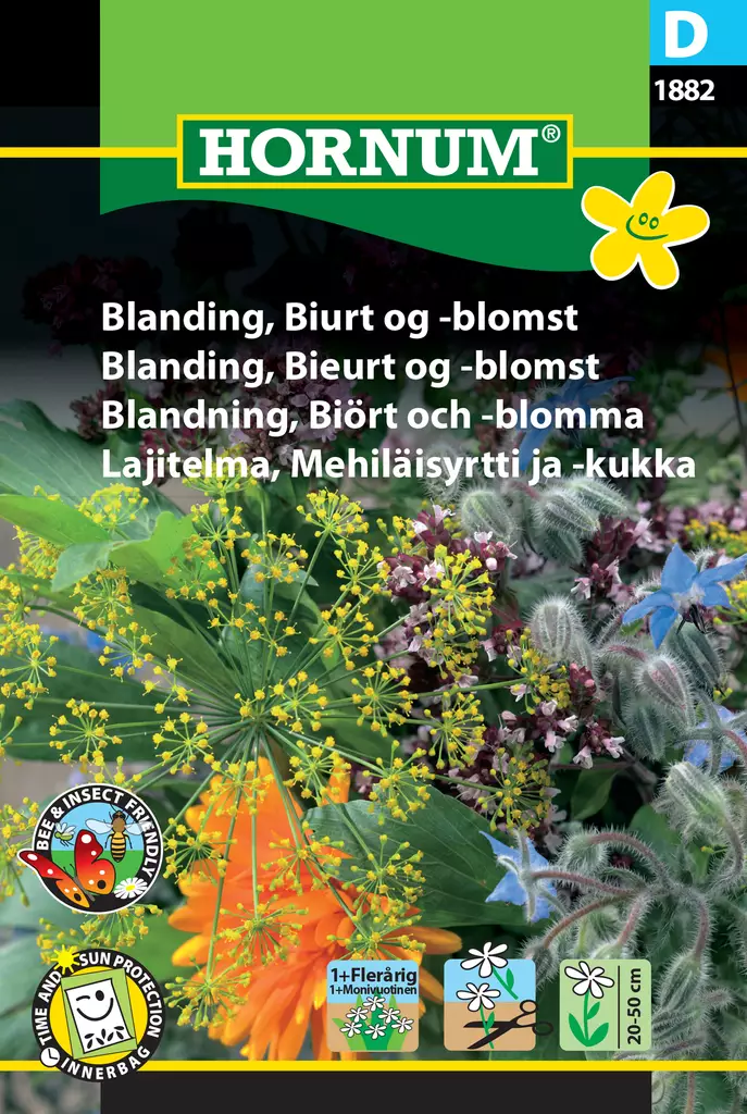 Lajitelma, Mehiläisyrtti ja -kukka - Kukkien ja koristeheinien siemenet - 5708787018823 - 0