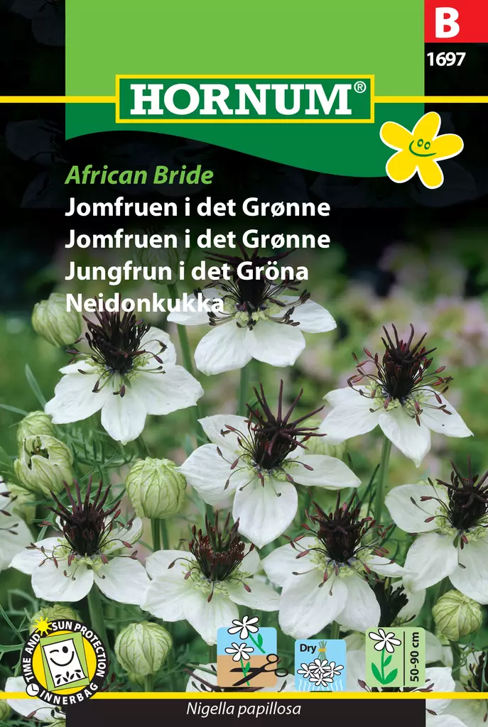 Neidonkukka African Bride - Kukkien ja koristeheinien siemenet - 5708787016973 - 0