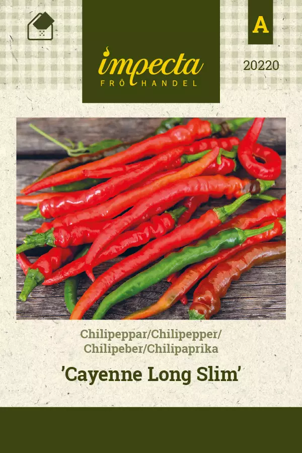 Chilipaprika Cayenne Long Slim - Vihannesten ja yrttien siemenet - 7332756202203 - 0
