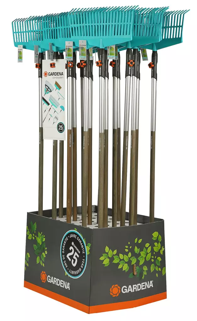 Gardena Lehtiharava 43 cm +varsi CombiSy - Puutarhatarvikkeet - 4078500302043 - 1