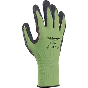 Hanskat Comfort, koko 7, lime/musta - Puutarhahanskat - 7312600172623 - 1