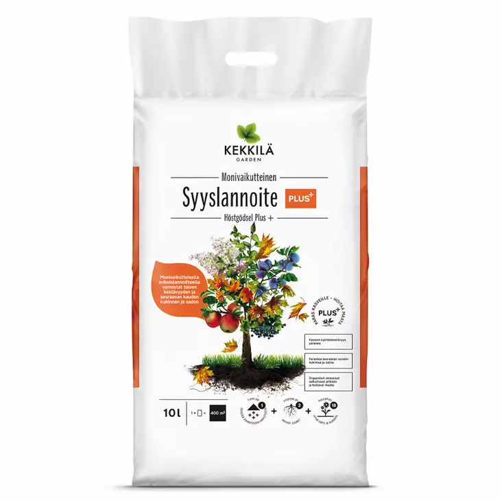 Kekkilä Syyslannoite Plus+ 10 litraa - Puutarhalannoitteet ja kalkit - 6433000623643 - 3