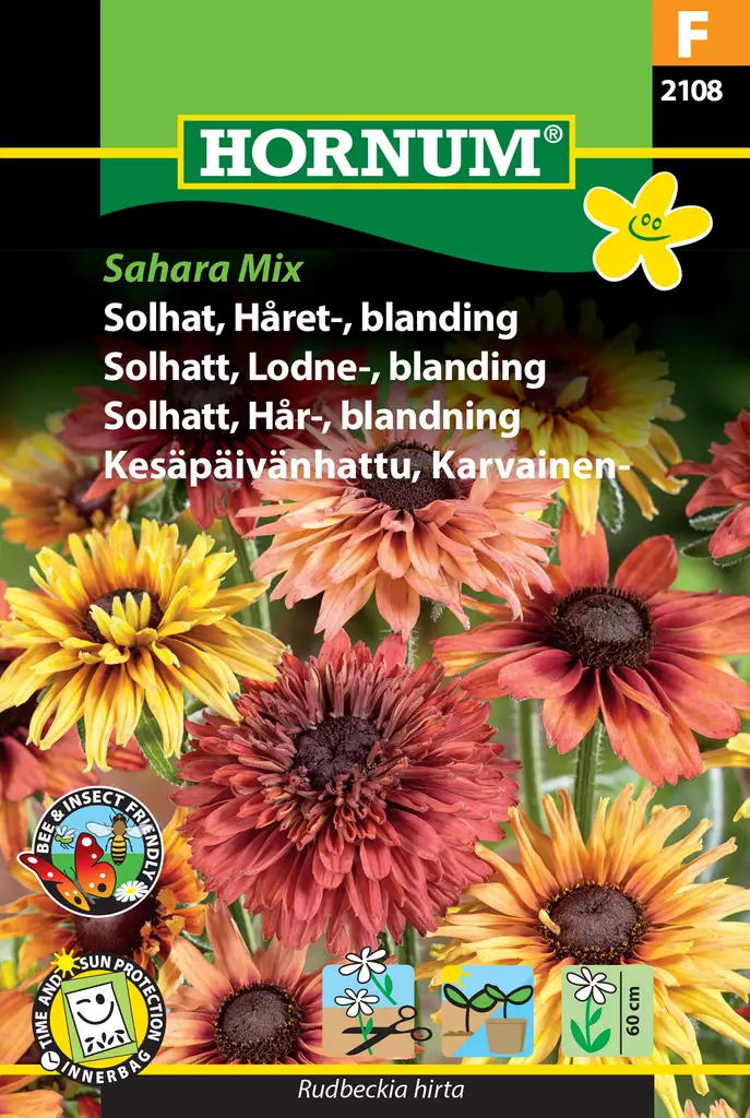 Kesäpäivänhattu, Karvainen- Sahara Mix - Kukkien ja koristeheinien siemenet - 5708787021083 - 0
