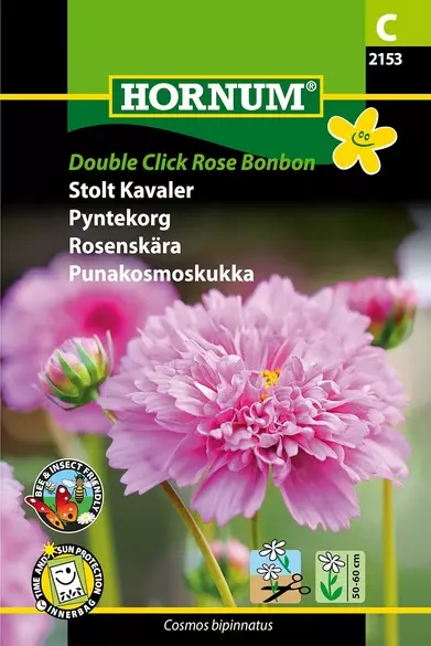 Punakosmoskukka Doule Click Rose Bonbon - Kukkien ja koristeheinien siemenet - 5708787021533 - 1