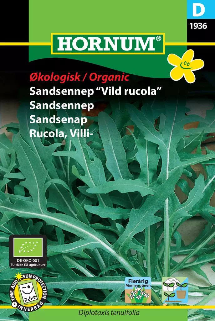 Rucola, Villi- Luomu - Vihannesten ja yrttien siemenet - 5708787019363 - 0