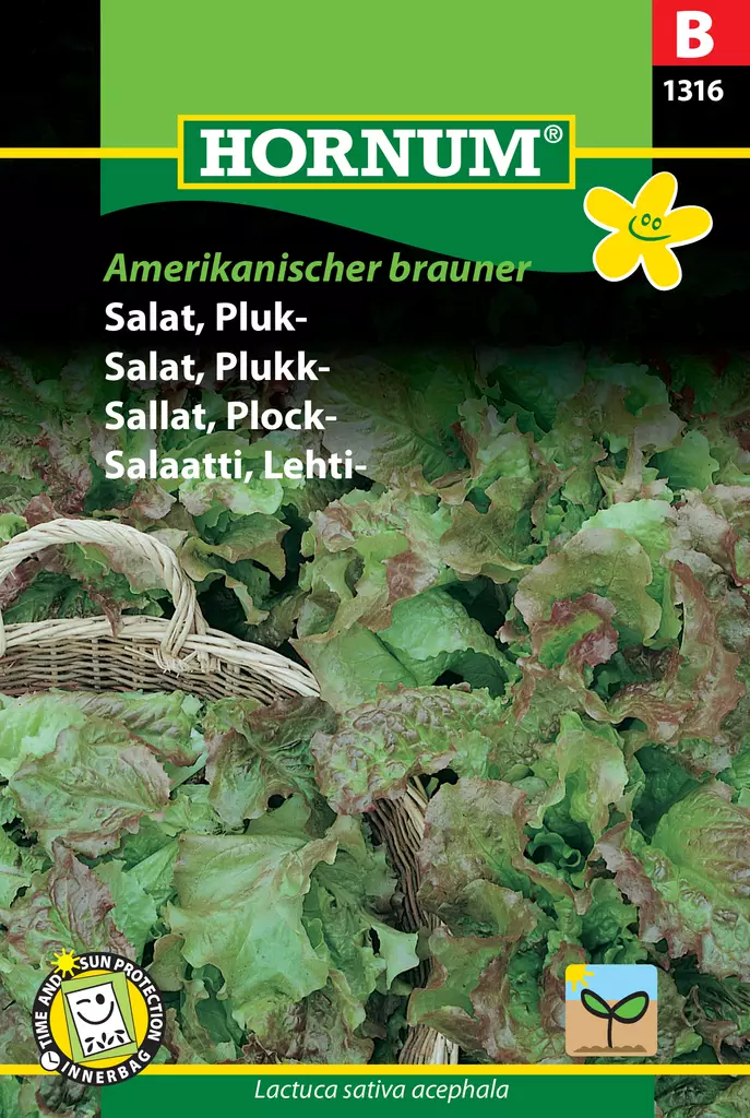 Salaatti, Lehti- Amerikanischer brauner - Vihannesten ja yrttien siemenet - 5708787013163 - 0