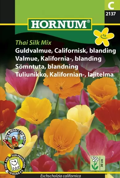 Tuliunikko, Kalifornian- Thai Silk mixed - Kukkien ja koristeheinien siemenet - 5708787021373 - 1