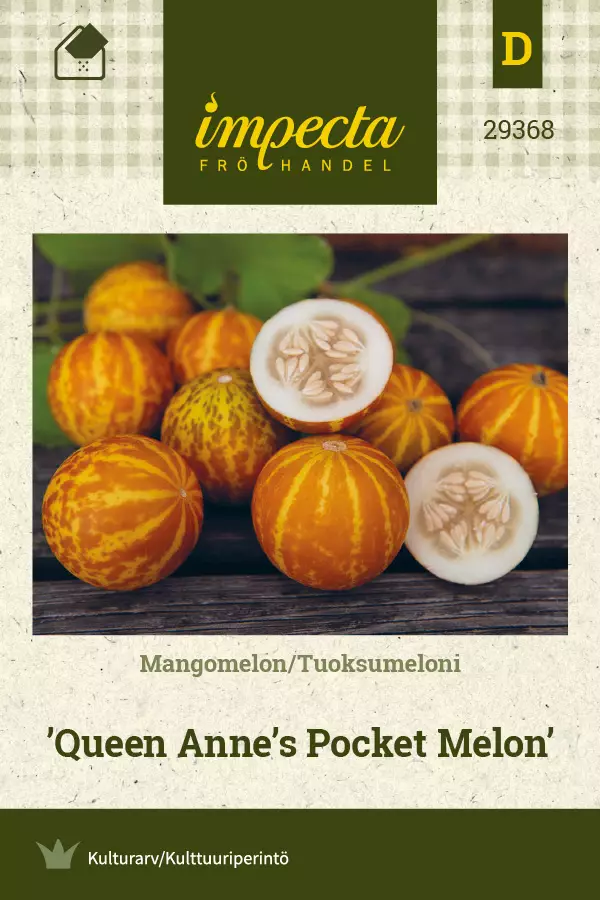 Tuoksumeloni Queen Annes Pocket Melon - Vihannesten ja yrttien siemenet - 7332756293683 - 0