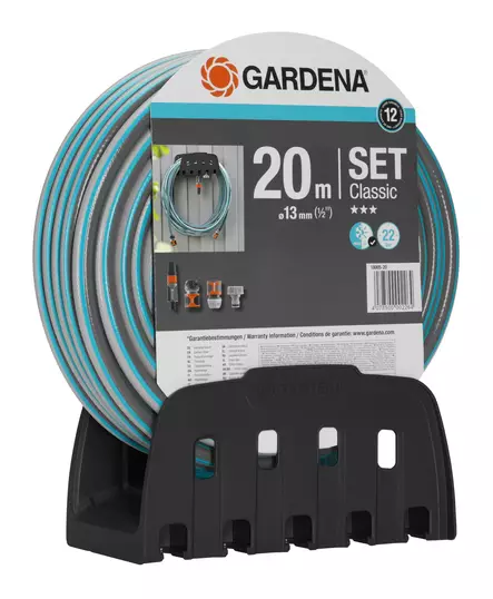 Gardena Letku 13mm/20m + seinäteline - Puutarhan ja kukkien kastelu - 4078500002264 - 1
