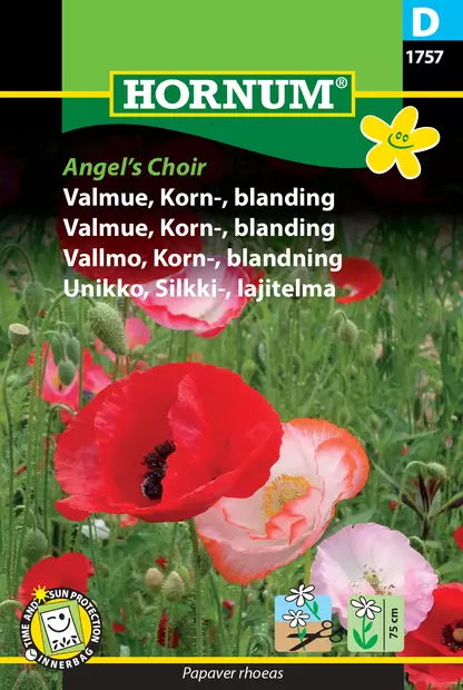 Unikko, Silkki-, lajitelma Angel’s Choir - Kukkien ja koristeheinien siemenet - 5708787017574 - 0