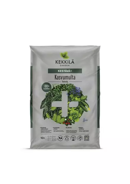 Kekkilä Kasvumulta Kestävä+ 10 litraa - Puutarha- ja kukkamullat - 6433000350754 - 1