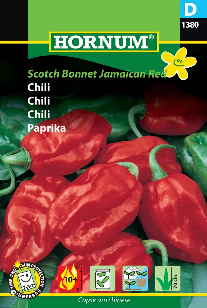 Chili Scotch Bonnet Jamaican Red - Vihannesten ja yrttien siemenet - 5708787013804 - 0