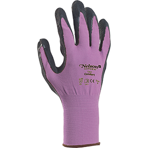 Hanskat Comfort koko 9 lila/musta - Puutarhahanskat - 7312600372634 - 1