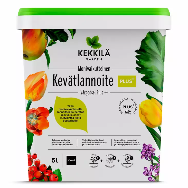 Kekkilä Kevätlannoite Plus+ 5 L - Puutarhalannoitteet ja kalkit - 6433000623704 - 1