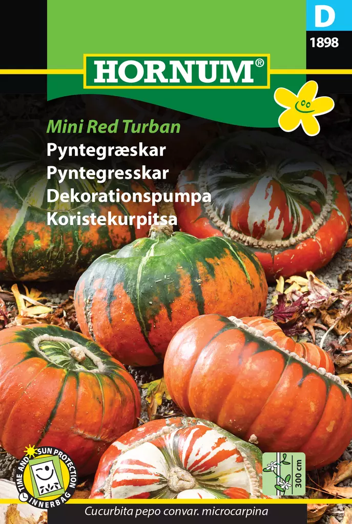 Koristekurpitsa Mini Red Turban - Kukkien ja koristeheinien siemenet - 5708787018984 - 0