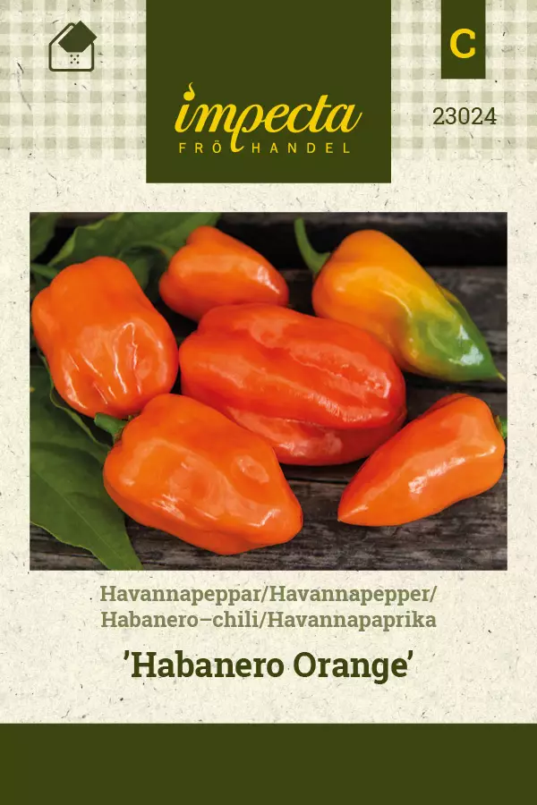 Havannapaprika Habanero Orange - Vihannesten ja yrttien siemenet - 7332756230244 - 0